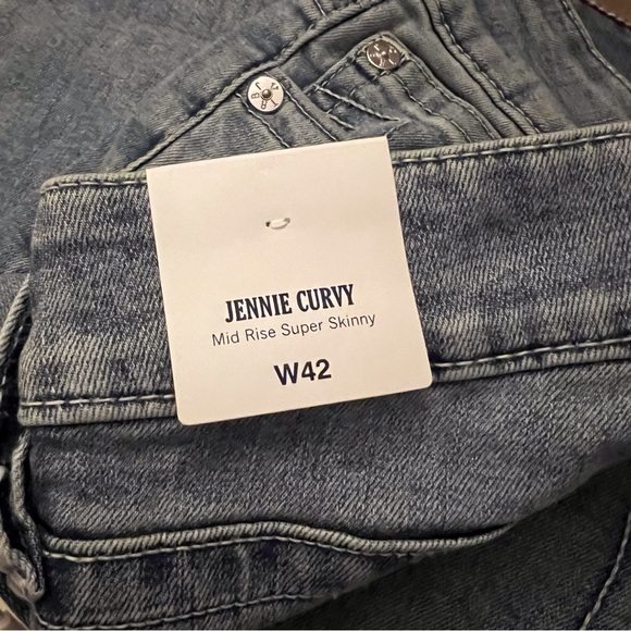 TRUE RELIGION SUPER SKINNY PLUS SZ. 42 (24W+)JEANS JENNIE MID-RISE CURVY SKINNY - Picture 2 of 6